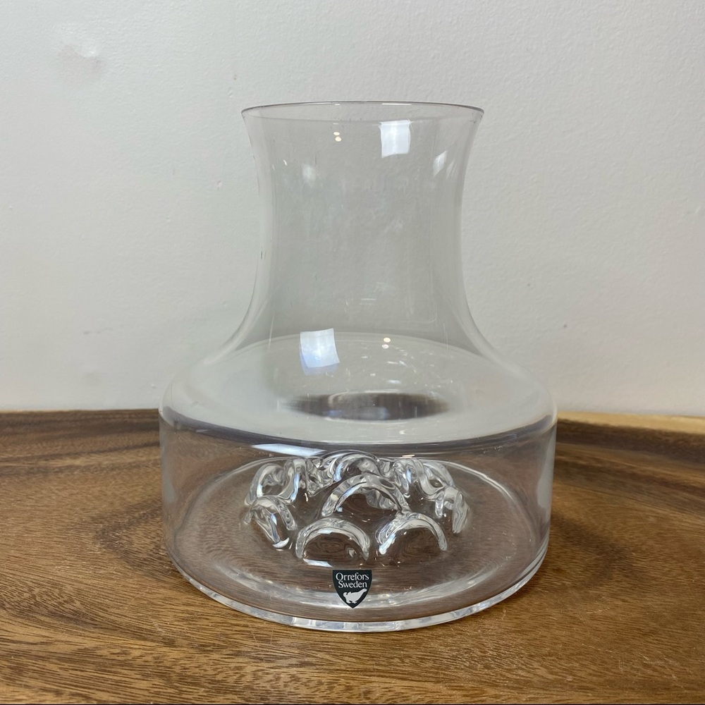 Orrefors Sweden Crystal Glass Wine Carafe Aerator